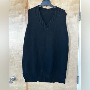 Womens oversized Black Sweater Vest